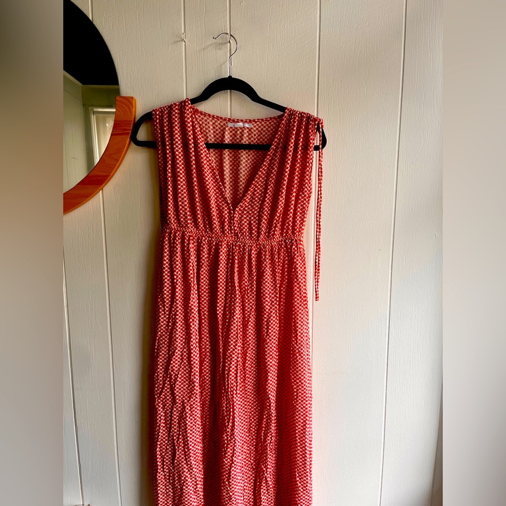 Red maxi dress